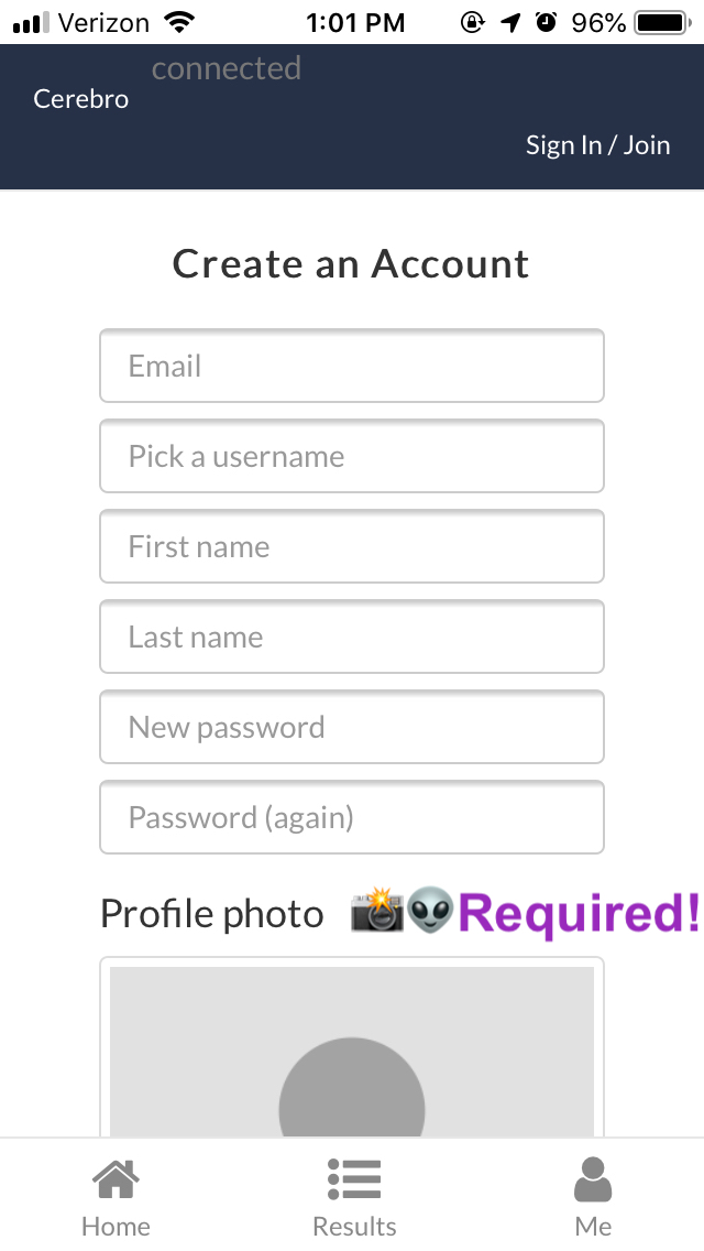 Create your account